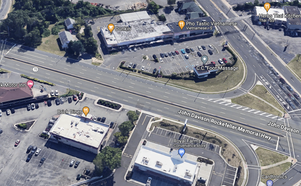 Windmill is considering a new location in the shopping center located roughly across from the Brick Diner and Royal Farms, near Route 70 and Princeton Avenue. (Credit: Google Maps)
